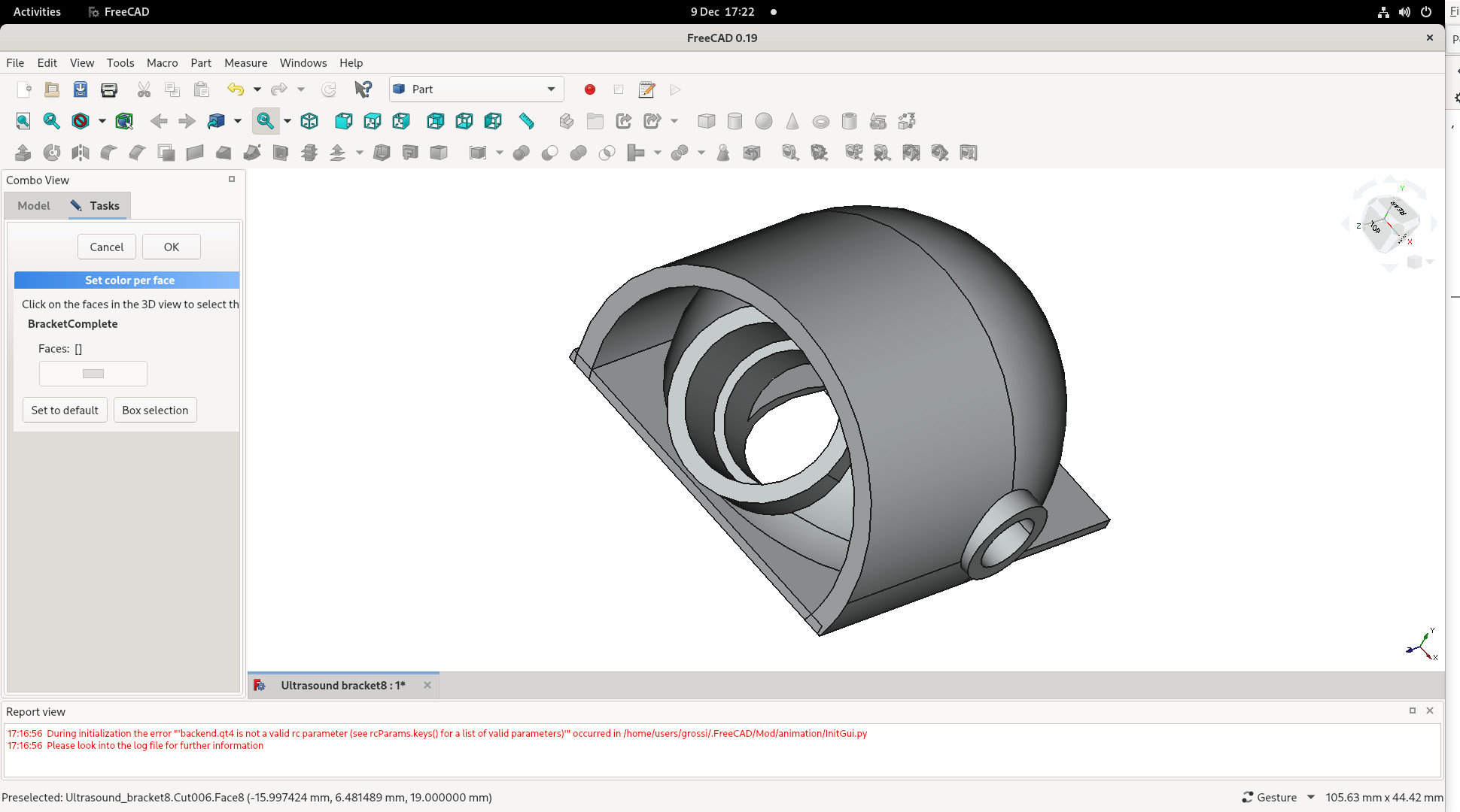 FreeCAD 3-D design