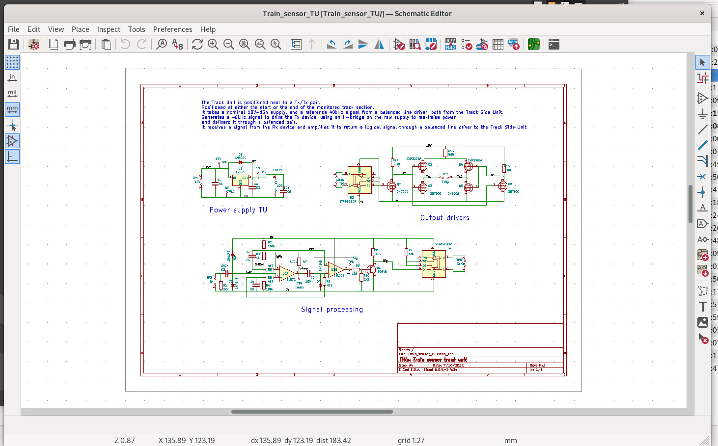 KiCAD schematic design